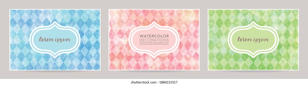 colorful watercolor vector background set
