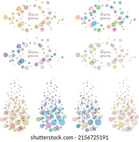 colorful watercolor vector dot frames and decorations