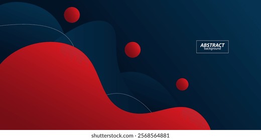 Colorful wave 3D shape on dark background. Simple red gradient texture background design. Vector Eps 10