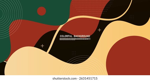Formas 3D onduladas coloridas em plano de fundo escuro. Design de fundo de textura de gradiente simples. Vetor Eps 10