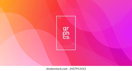 Colorful wave abstract background with gradient pink and orange soft color on background. Wavy lines pattern. Eps10 vector