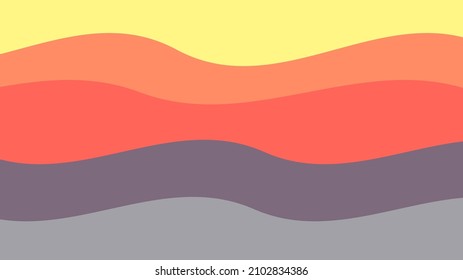 plantilla de fondo abstracto de onda colorida con tema de color de puesta de sol.