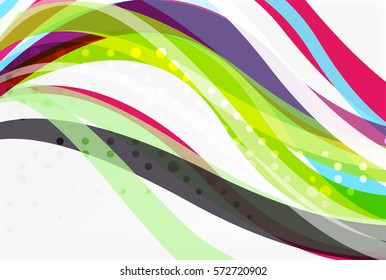 Colorful wave abstract background. Vector template background for workflow layout, diagram, number options or web design