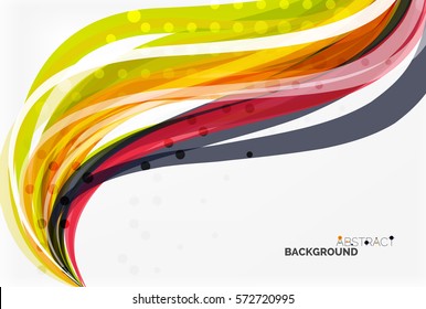 Fondo abstracto de ondas coloridas. Fondo de plantilla de vector para diseño de flujo de trabajo, diagrama, opciones de número o diseño web