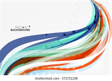 Fondo abstracto de ondas coloridas. Fondo de plantilla de vector para diseño de flujo de trabajo, diagrama, opciones de número o diseño web