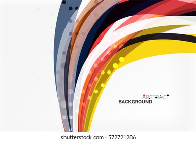 Fondo abstracto de ondas coloridas. Fondo de plantilla de vector para diseño de flujo de trabajo, diagrama, opciones de número o diseño web
