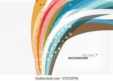 Colorful wave abstract background. Vector template background for workflow layout, diagram, number options or web design