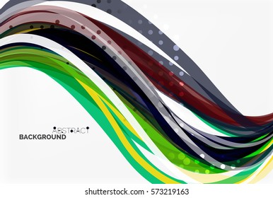 Colorful wave abstract background. Vector template background for workflow layout, diagram, number options or web design