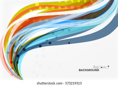 Colorful wave abstract background. Vector template background for workflow layout, diagram, number options or web design