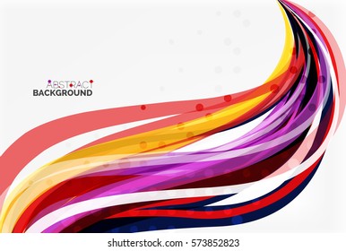 Colorful wave abstract background. Vector template background for workflow layout, diagram, number options or web design