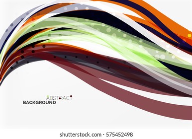 Colorful wave abstract background. Vector template background for workflow layout, diagram, number options or web design
