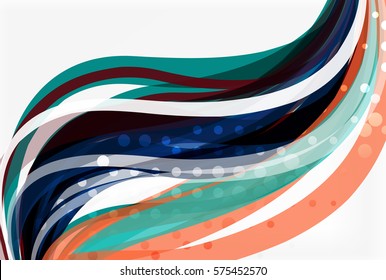 Fondo abstracto de ondas coloridas. Fondo de plantilla de vector para diseño de flujo de trabajo, diagrama, opciones de número o diseño web