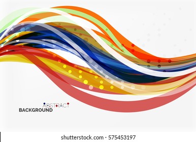 Colorful wave abstract background. Vector template background for workflow layout, diagram, number options or web design