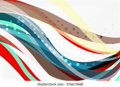 Fondo abstracto de ondas coloridas. Fondo de plantilla de vector para diseño de flujo de trabajo, diagrama, opciones de número o diseño web