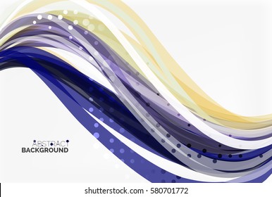 Fondo abstracto de ondas coloridas. Fondo de plantilla de vector para diseño de flujo de trabajo, diagrama, opciones de número o diseño web