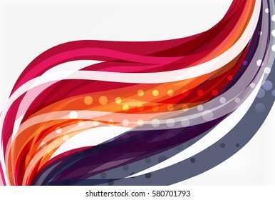 Fondo abstracto de ondas coloridas. Fondo de plantilla de vector para diseño de flujo de trabajo, diagrama, opciones de número o diseño web