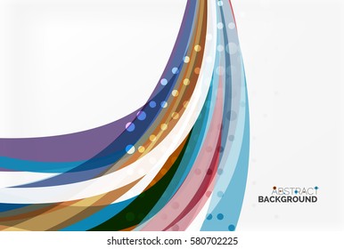Fondo abstracto de ondas coloridas. Fondo de plantilla de vector para diseño de flujo de trabajo, diagrama, opciones de número o diseño web