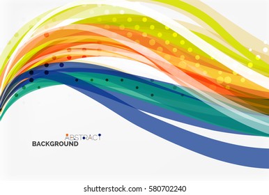 Fondo abstracto de ondas coloridas. Fondo de plantilla de vector para diseño de flujo de trabajo, diagrama, opciones de número o diseño web