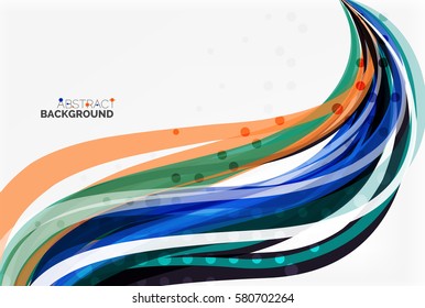 Colorful wave abstract background. Vector template background for workflow layout, diagram, number options or web design