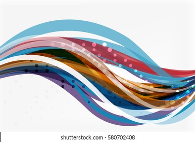 Colorful wave abstract background. Vector template background for workflow layout, diagram, number options or web design
