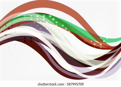 Fondo abstracto de ondas coloridas. Fondo de plantilla de vector para diseño de flujo de trabajo, diagrama, opciones de número o diseño web