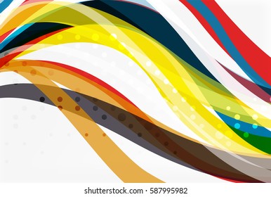 Colorful wave abstract background. Vector template background for workflow layout, diagram, number options or web design