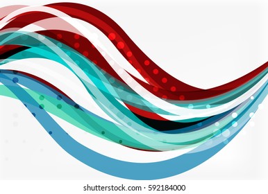 Farbiger abstrakter Hintergrund einer Welle. Vektorvorlagenhintergrund für das Workflowlayout, -diagramm, -nummeroptionen oder Webdesign