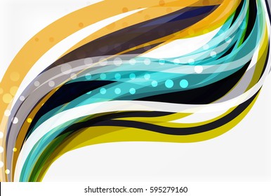 Colorful wave abstract background. Vector template background for workflow layout, diagram, number options or web design