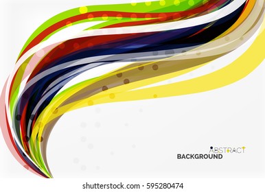 Fondo abstracto de ondas coloridas. Fondo de plantilla de vector para diseño de flujo de trabajo, diagrama, opciones de número o diseño web
