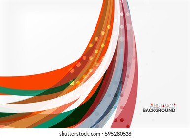 Colorful wave abstract background. Vector template background for workflow layout, diagram, number options or web design