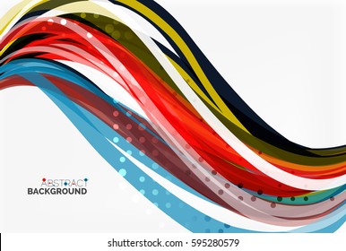 Farbiger abstrakter Hintergrund einer Welle. Vektorvorlagenhintergrund für das Workflowlayout, -diagramm, -nummeroptionen oder Webdesign