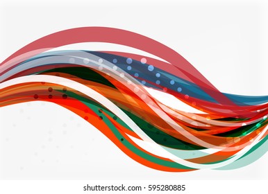 Colorful wave abstract background. Vector template background for workflow layout, diagram, number options or web design