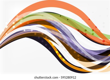 Colorful wave abstract background. Vector template background for workflow layout, diagram, number options or web design
