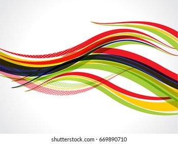 Colorful Wave Abstract Background vector illustration 