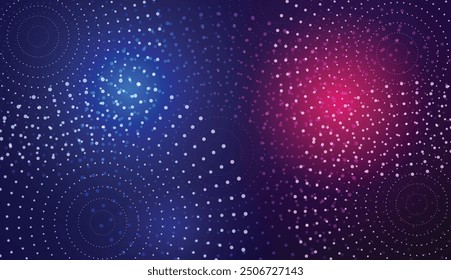 Colorful wave. Abstract dotted line background design. Dots glow in a colorful background design. Geometric line background art. Modern dots wallpaper design vector. 
