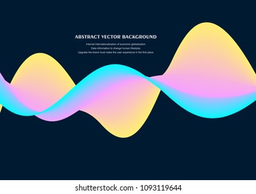 Colorful wave abstract vector background illustration for banner, flyer, book cover and poster, design template