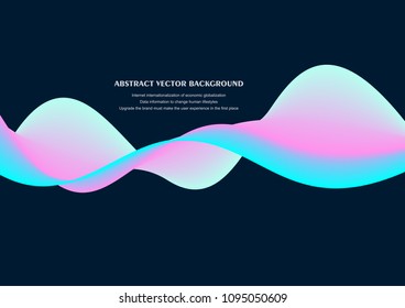 Colorful wave abstract vector background illustration for banner, flyer, book cover and poster, design template