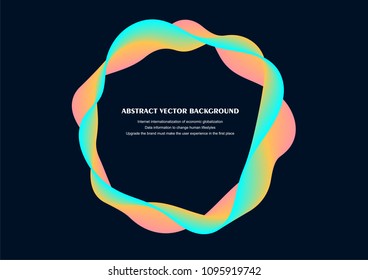 Colorful wave abstract vector background illustration for banner, flyer, book cover and poster, design template