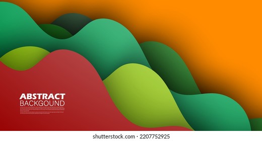 colorful wave background backdrop orange,green and red abstract background eps10 vector