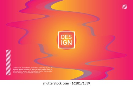 colorful wave background. Fluid shapes composition with a circle in the middle. eps10 vector illustration
