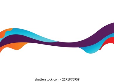 diseño de plantilla de fondo de onda colorida