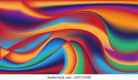 Diseño De Plantilla De Fondo De Ondas Coloridas Para Fondo De Sitio Web, Presentación De Negocios