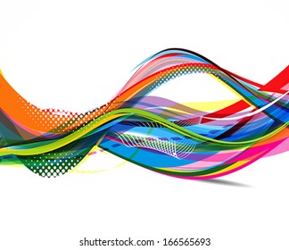 Colorful Wave Background vector illustration 