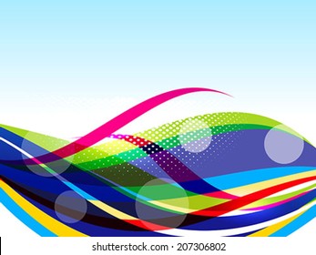 Colorful Wave Background vector illustration 