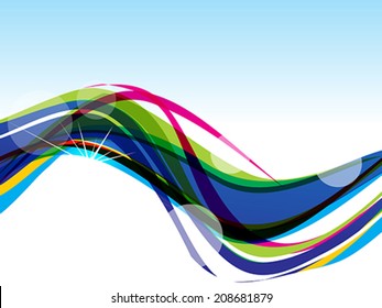 Colorful Wave Background vector illustration 