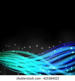 Colorful wave background or web header, Business information transfer concept