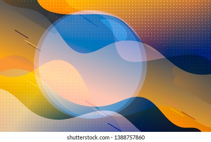 Colorful Wave and circle polka dot abstract background vector