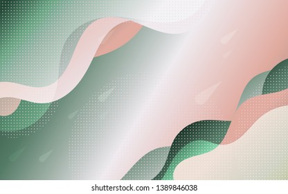 Colorful Wave and circle polka dot abstract background vector