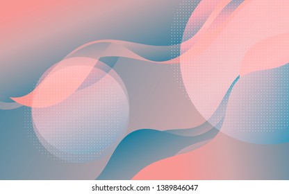Colorful Wave and circle polka dot abstract background vector