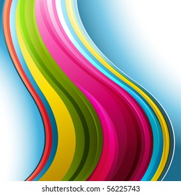 Diseño de ondas coloridas